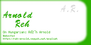 arnold reh business card